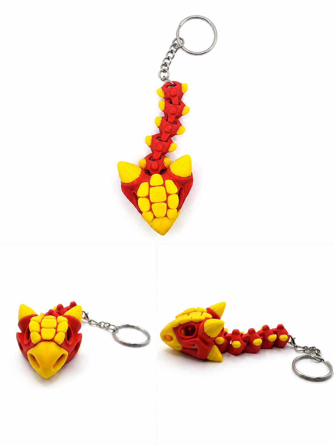 Articulated Dragon Keychain – 3D Printed Flexi Dragon