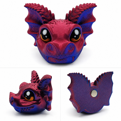 3D Printed Dragon Head Magnet