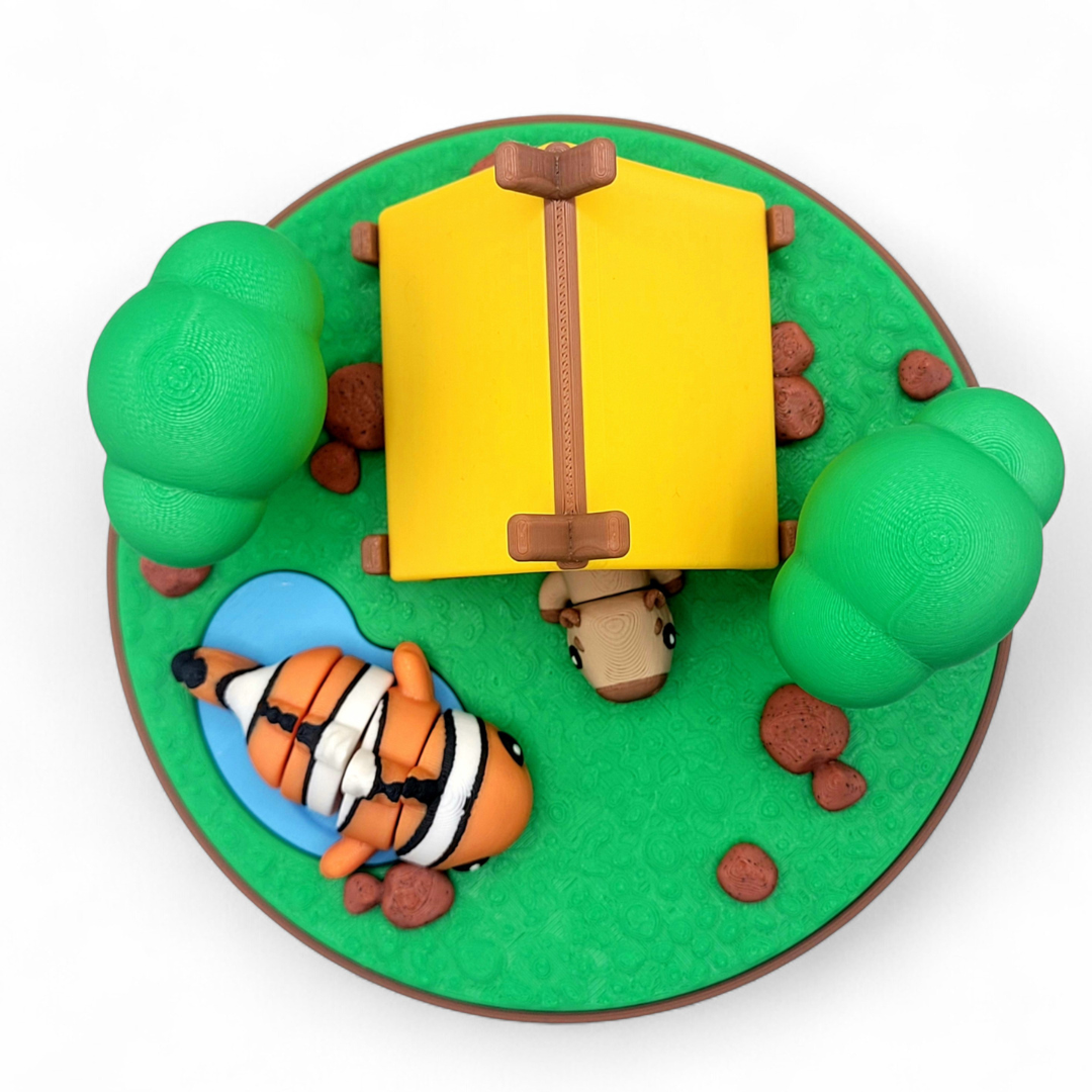 Capybara Diorama, Desk Toy, Animal Collectible, Gift for Animal Lovers