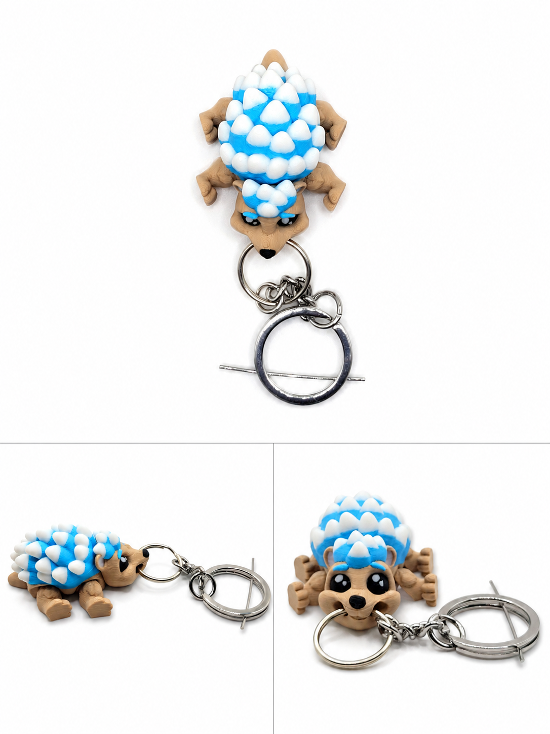 Cute Hedgehog Keychain – 3D Printed Collectible