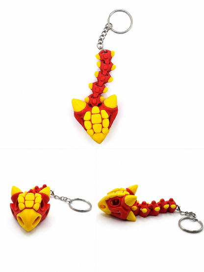 Articulated Dragon Keychain – 3D Printed Flexi Dragon