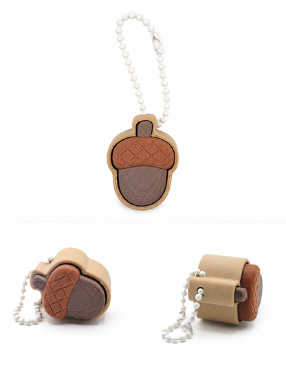Acorn Clicker Keychain – 3D Printed Fidget Toy