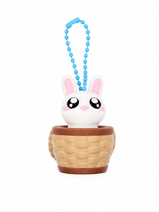 Bunny Basket Clicker Keychain