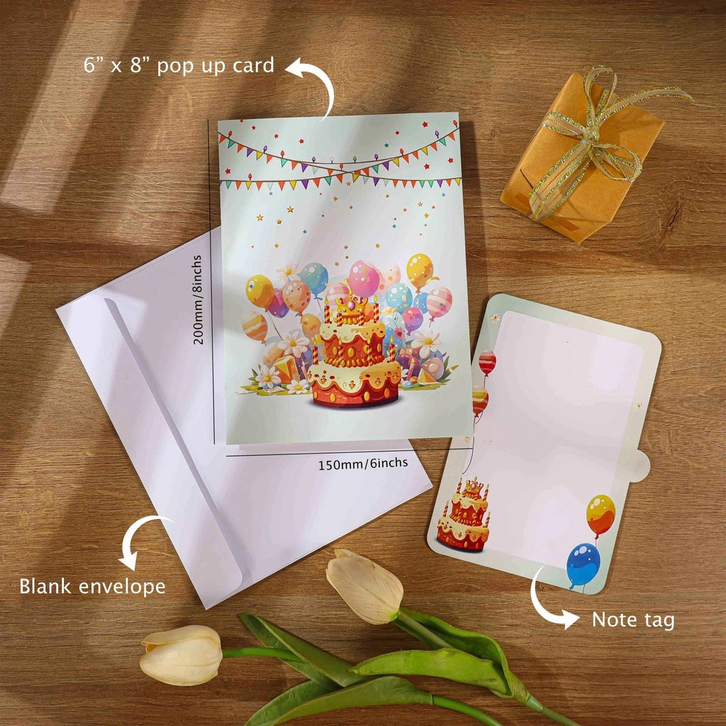 Happy Birthday Theme Park Pop-Up Card