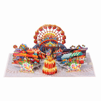 Happy Birthday Theme Park Pop-Up Card