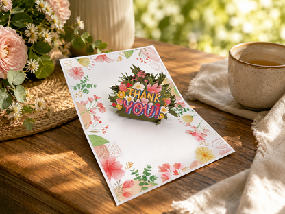 Thank You Floral Pop-Up Card