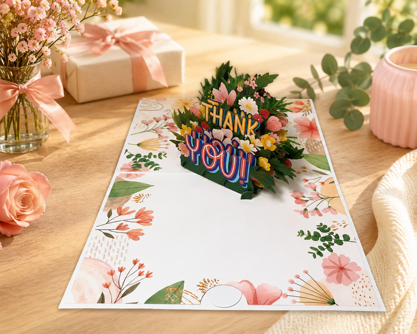 Thank You Floral Pop-Up Card