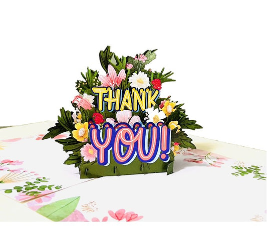 Thank You Floral Pop-Up Card