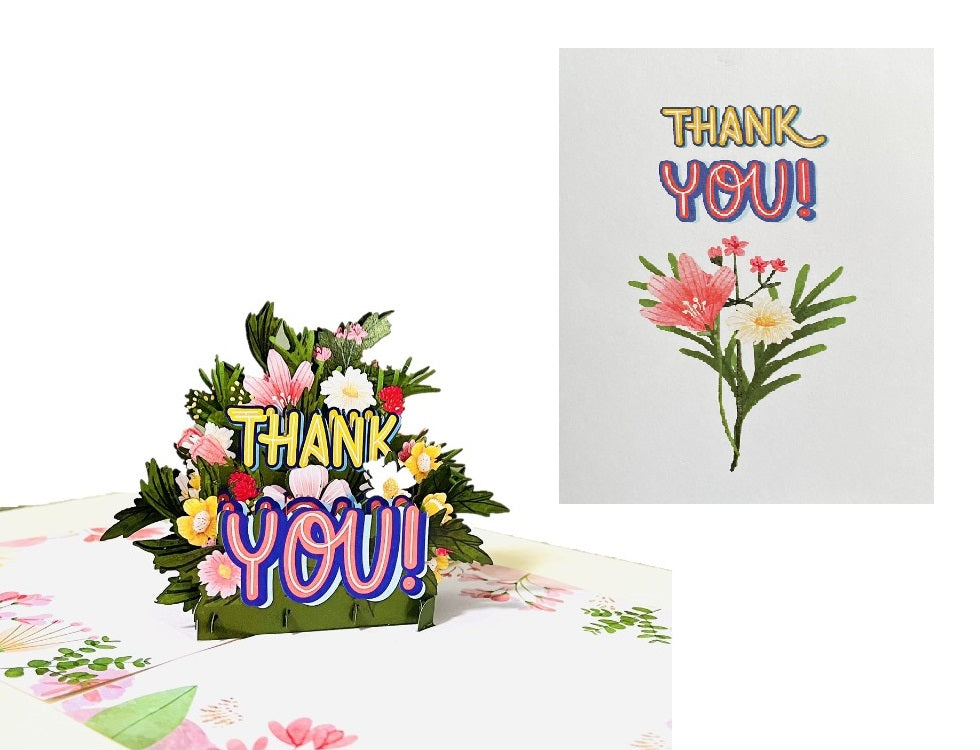 Thank You Floral Pop-Up Card